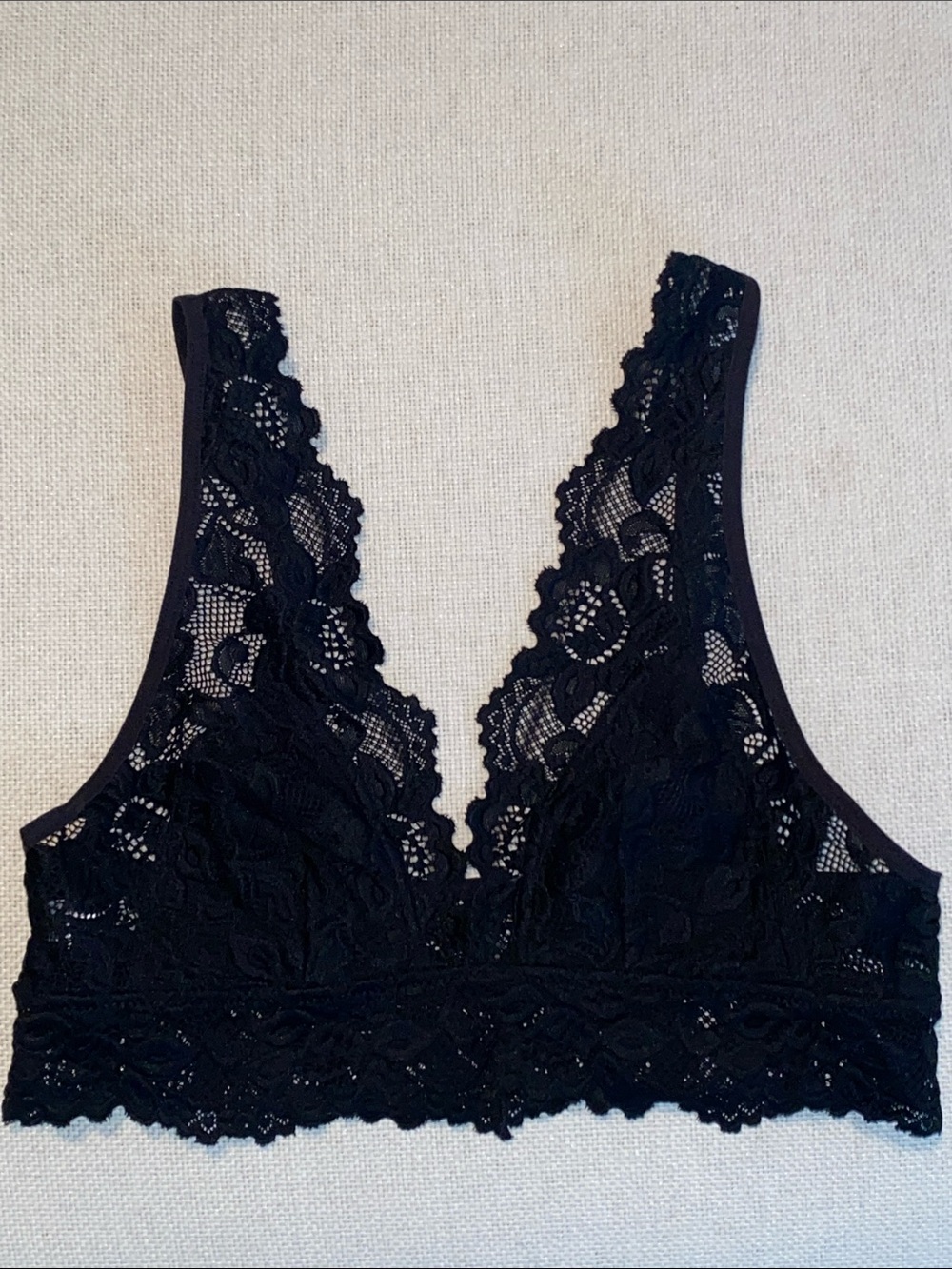 Black Floral Lace Bralette Undie Couture Lauren Copeland Small